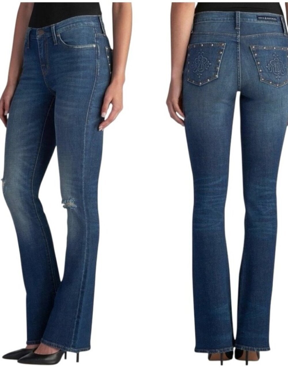 Rock & Republic Kasandra Bootcut Jeans Medium Wash Women’s 12 US Long